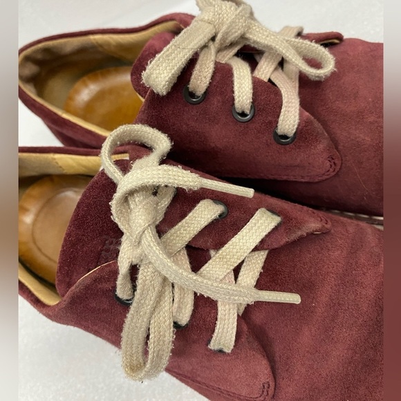 Samuel Hubbard Men’s 10.5 Leather Suede‎ Flat Shoes Free Plum Lace up - Picture 9 of 14
